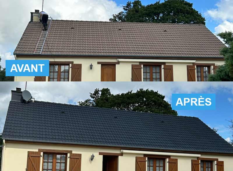 Nettoyage toiture - Renov Toiture 50 : artisan couvreur dans la Manche (50) : Nettoyage toiture et protection anti-mousse démoussage toit. Revêtement peinture hydrofuge coloré couvereture dans la Manche (50) - Artisan couvreur dans la Manche (50) : Saint-Gilles, Saint-Lô, Coutances, Granville, Avranches, Les Pieux, Valognes … Rénov Toiture 50